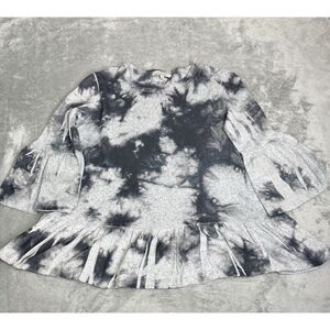 Jess & Jane Long Sleeve Blouse Women's Size Small Gray